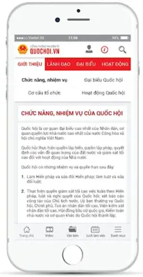 Cổng thông tin điện tử Quốc Hộ android App screenshot 6